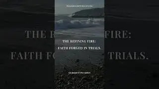 Trials can be a refining fire (1 Peter 1:7), ...