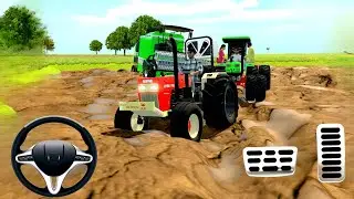 The challenge of tractors and harvesters getting stuck in the mud🚜🔧