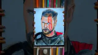 Thor 🔥 drawing with pencil colour easy | #drawing #shorts dlc