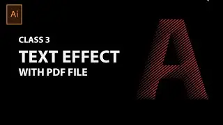 Needle Text Effect in Adobe Illustrator | Class 3 | PDF File is Available in Description