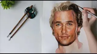 Portrait of a man. How to paint a portrait in watercolor. Tutorial. Портрет мужчины, мастер-класс.