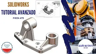 Tutorial Avanzado SOLIDWORKS 2022, solidworks for beginners exercise, Piezas en SOLIDWORKS #73.
