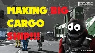 Space Engineers Survival | Part 10 Big cargo ship