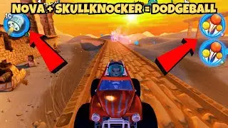 Insane Nova + Skullknocker Car Gameplay in Dodgeball Challenge &ndash; Beach Buggy Racing 2