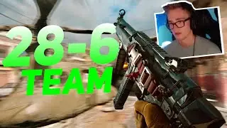 CoD MW - 4v4 SnD vs. 28-6 Team! (Modern Warfare Search and Destroy GameBattles)