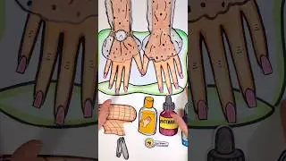 Paper ASMR | Gentle Care for Tired Hands : A Soft, Quiet Moment#paperasmr #paperdoll #asmr #shorts