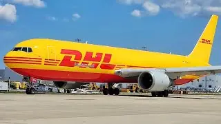 DHL Boeing 767-300 Converted Freighter [N391CM] Departing the North East Cargo Ramp [08.23.2022]