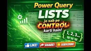 Power Query Lists Explained in Hindi | Lists jo Power Query ko Control karti hain 🔥