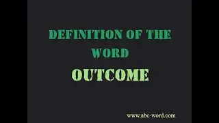 Definition of the word 