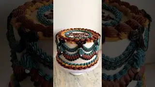 Are we ready for fall colors yet? #cakedecorating #shorts #vintagecake #cakedecoratingideas #cake