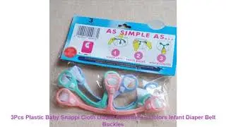 3Pcs Plastic Baby Snappi Cloth Diaper Fasteners 3 Colors Infant Diaper Belt Buckles