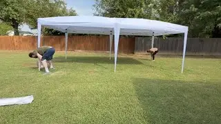 10x20 Heavy Duty Pop Up Canopy Tent with 6 Removable Sidewalls