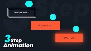 3 Step Multiple Animation Button using HTML And CSS | CSS Hover Effect | WebKitCoding