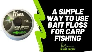 A simple way to tie on bait using bait floss   Great for carp fishing with popups