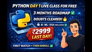 Python Live Class (Demo) - Day 1🔥 Course Roadmap + Doubts Cleared (3 Months Plan) | Thapa Technical