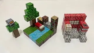 Satisfying DIY ASMR Minecraft Lego - building lego minecraft in the real world - ASMR Building Lego
