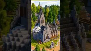 Minecraft Medieval Church | Building Tutorial Soon! #minecraftbuild #minecraftshort #minecraftchurch