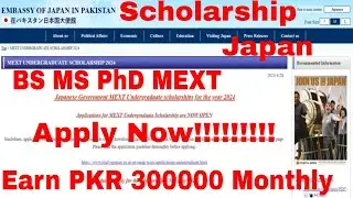 MEXT Scholarship | Mext Japan | 2024 #Japan #MEXT  #scholarship  BS Scholarship | MS PhD #bs #bsc