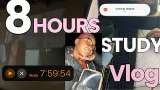 8 hours study session ⏰:A productive study vlog of a law student🎀