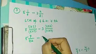 mixed fraction subtraction|shortcut method to subtract mixed fractions|minus of mixed fraction