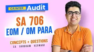 SA 706 EOM/OM Para | CA Inter Audit | CA Shubham Keswani (AIR 8)