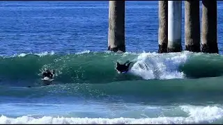 Manhattan Beach Pier Bodyboarding / Raw Clips