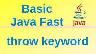 Throw exception object for exception handling - Basic Java Fast (44)