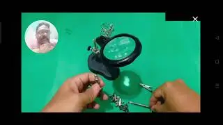 Helping Hand Magnifier Soldering Stand with 2 LED lights for PCB Soldering Work