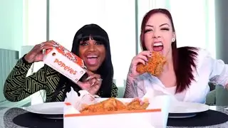 POPEYES MUKBANG WITH BLOVESLIFE!!!! ( hilarious) - Salice Rose