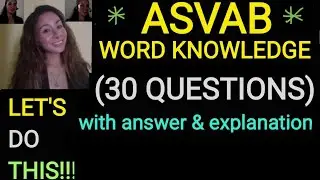 ASVAB WORD KNOWLEDGE || Jane Maciejewski