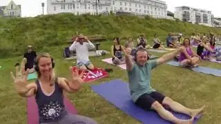 Oceanflow Yoga Silent Disco Yoga in Newquay Cornwall