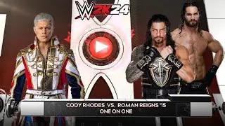 Full Match - Cody Rhodes vs Roman Reigns '15: Single Match at Wrestlemania 31 | WWE 2k24 
