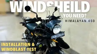 LIVE Wind blast Test of Carbon Racing Wanderer Windsheild for Himalayan 450 |Unboxing & Installation