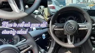 Transform Your Mazda 3 Interior with a Custom-Fit Steering Wheel Cover | DIY Upgrade