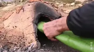 Unleashed childhood, earthen stove roasted fish, my grandfather help me recall it