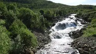 Small waterfall in Ersfjord, Troms, Norway