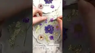REAL Flower Resin Coaster #resin #resinart #resintutorial #tutorial #artandcraft #resinflowers