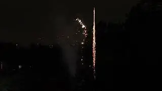 Fireworks, Looking across neighbours gardens, November 2021