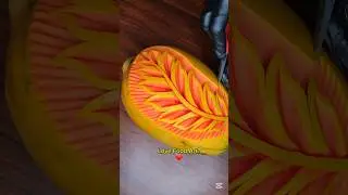 Beautiful Papaya Carving Art 🍐🔪🌿| Satisfying fruit carving #shorts