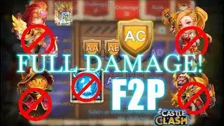 Castle Clash - HBM AC No Scatter and PD_ Using full damage team!_F2P Account