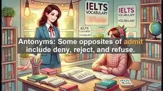 2500 IELTS 5.5 Vocabulary Lesson: Admit - Meaning, Common errors, Synonyms and Antonyms