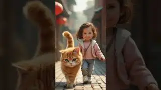Giant cat #giantcat #kidswithcat #hannahssandbox #большойкот #funny #fashionbaby