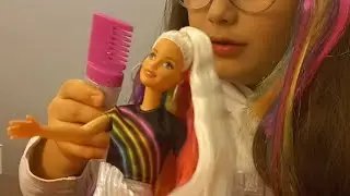 Barbie G&ouml;kkuşağı Renkli Sa&ccedil;lar Bebeği | Yeni | Fun game with  Barbie Rainbow Sparkle Hair Doll