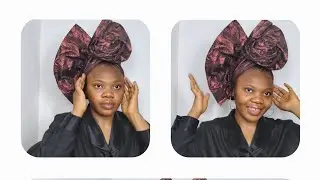 How to tie this beautiful wedding guest gele style is still showing #geletutorial #gelestyles #gele