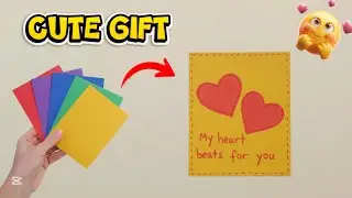 Diy Cute Gift idea | How to make Paper Cute Card || Easy Paper Craft | You are my Heart ❤️ 