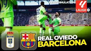 Real Oviedo vs Barcelona &ndash; PES 2025 La Liga Simulation (Full Game)