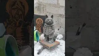 Зробив нового кота. #monsterclay #joker #rose #cat #travel #statue #halloween #ghost #sculpture #art