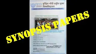 SYNOPSIS PROJECT PROPOSAL PAPERS Details Idea || MTTM-16 || IGNOU