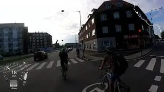 Bicycle commute from S&oslash;borg to T&aring;rnby through central Copenhagen