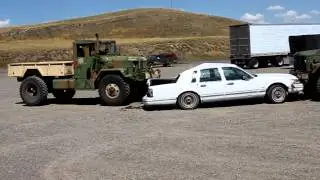 M35A2 Duece with a Bobbed Deuce and a Half tag team and crush car!